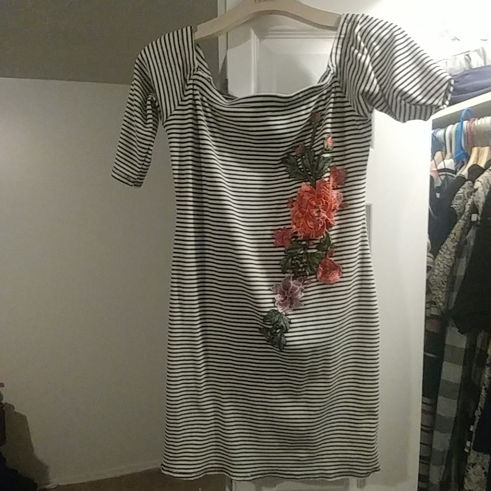 Floral stripped dress